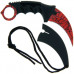 7 inch Karambit Fixed Blade Spider Themed Knife and Plastic Case (711)