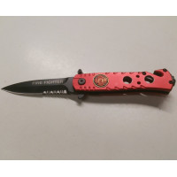 7 inch Lock Knive Action Tactical Rescue Knives P-530-FD (Fire Fighter) FD (Red)